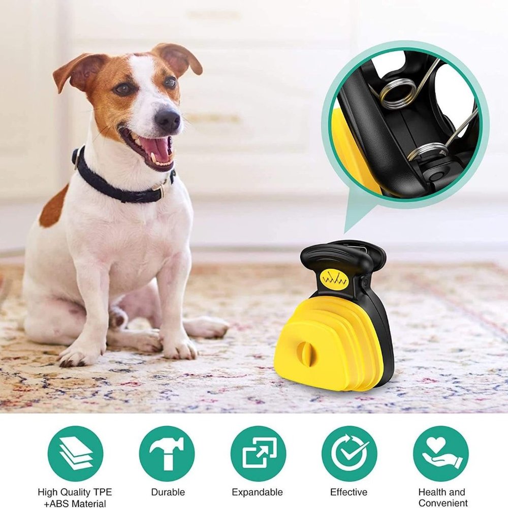 Pet Poop Picker Plastic Folding Pet Pooper Scooper With Bags(1 Pack)